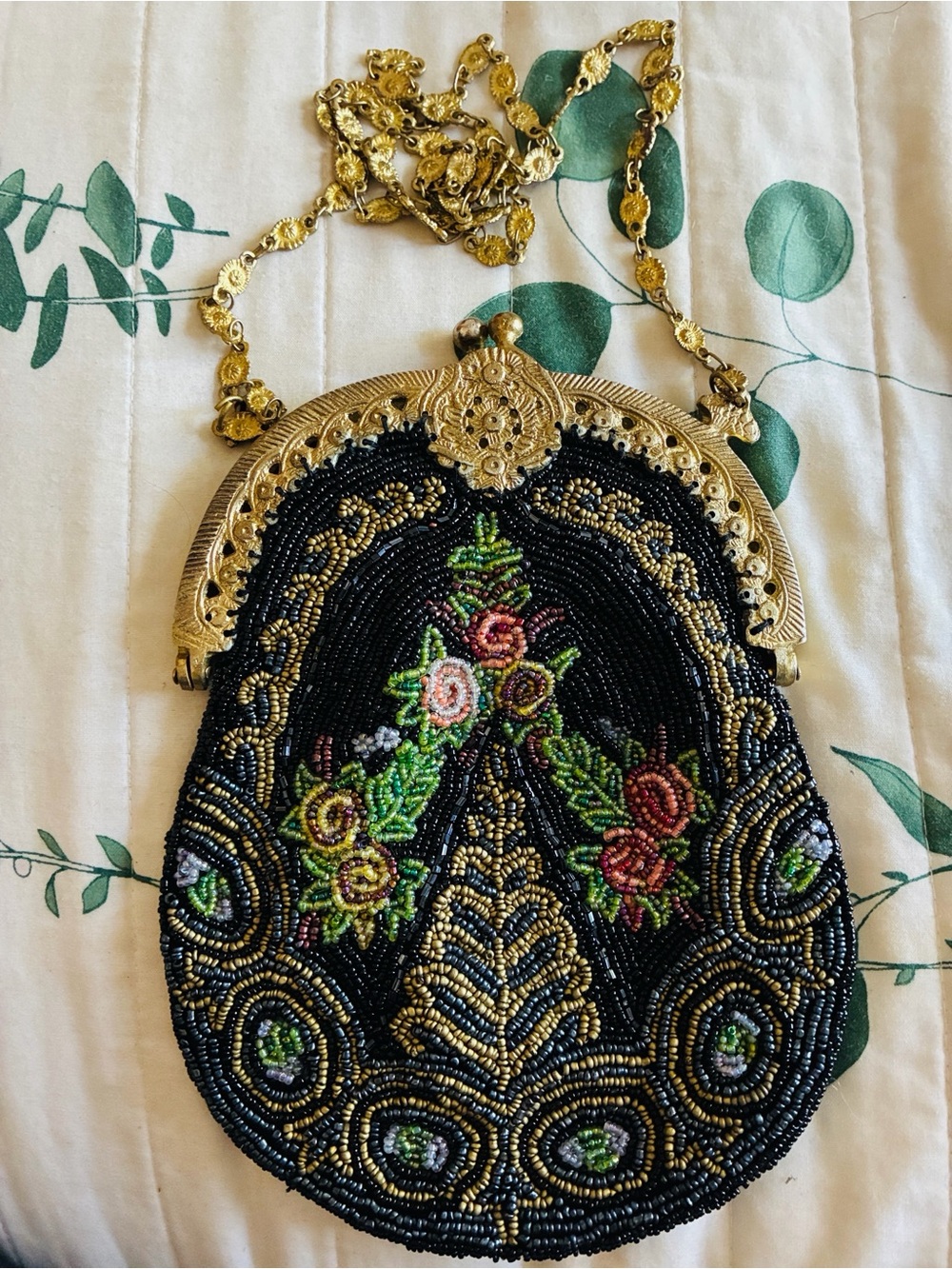 Christiana Vintage Sequin Beaded Crossbody Bag
